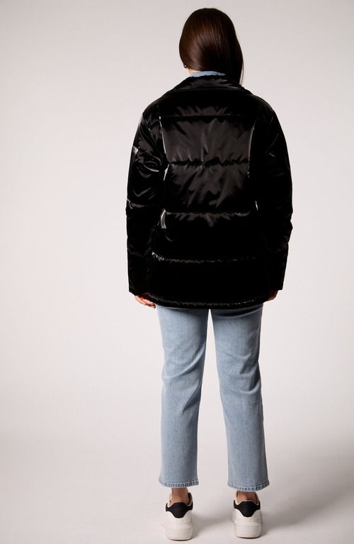 Blue Revival Hailey Jacket With Removable Denim Insert In Black