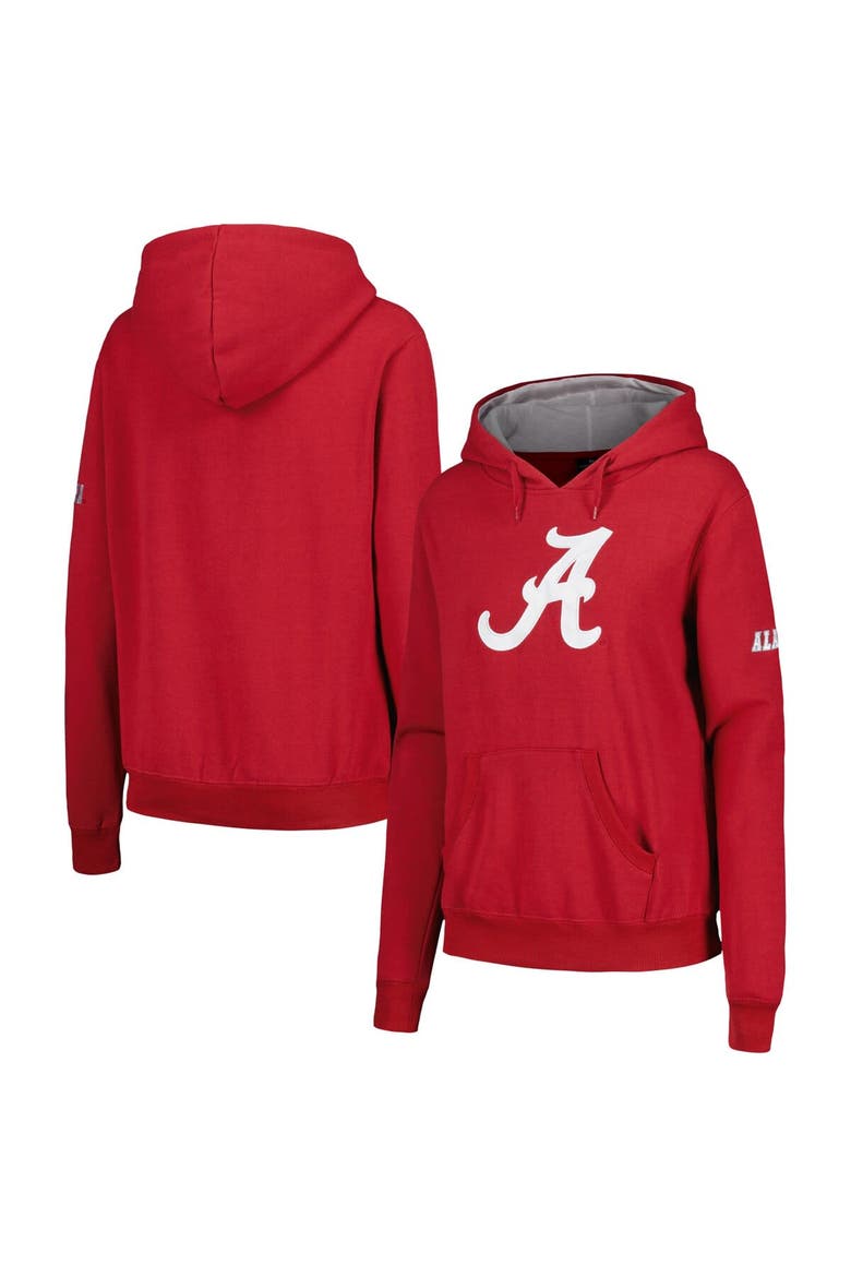 Women's Stadium Athletic Crimson Alabama Crimson Tide Big Logo Pullover Hoodie, Main, color, Crimson