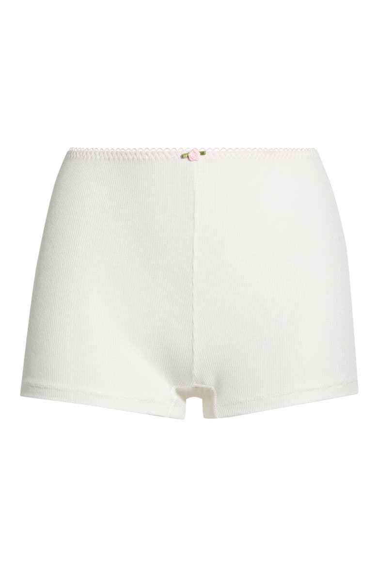 Rib Lounge Shorts, Alternate, color, WHITE