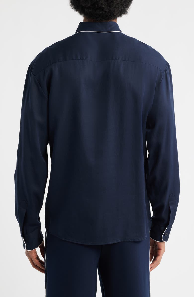 KROST Jordan Regular Fit Piping Button-Up Shirt, Alternate, color, Dark Navy