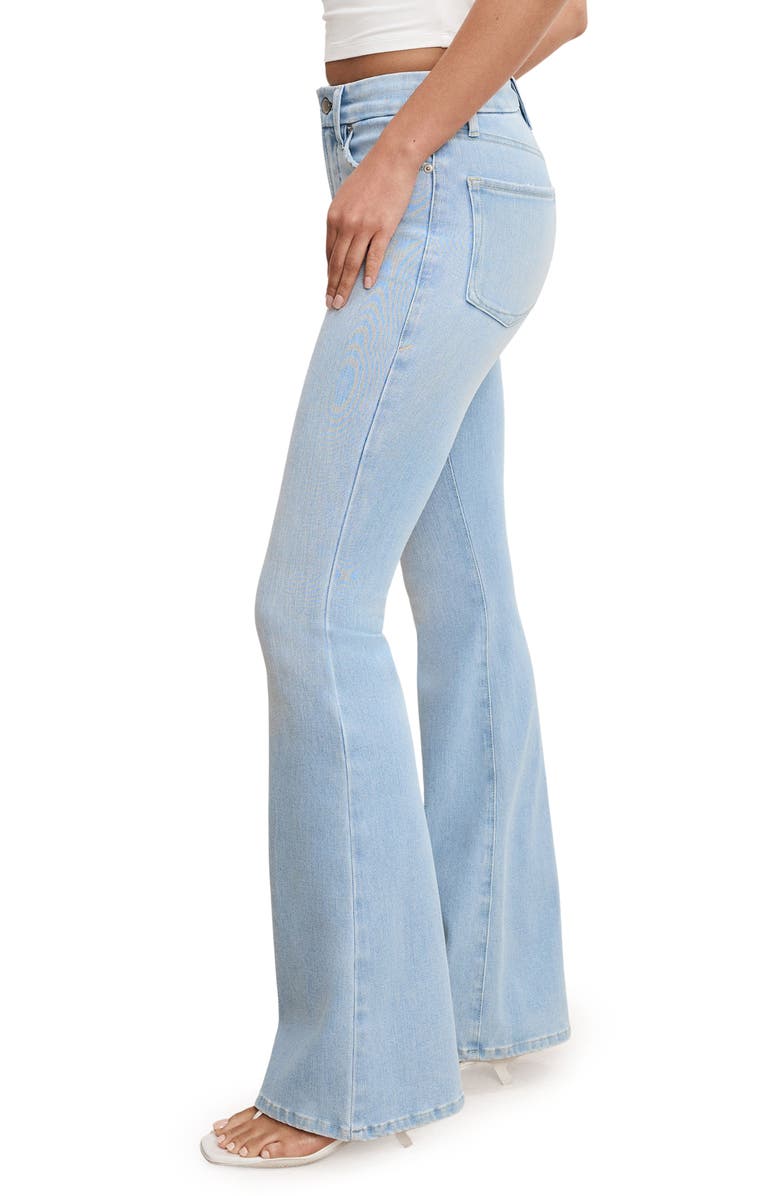 Good American Soft-Tech Good Legs Flare Jeans, Alternate, color, 