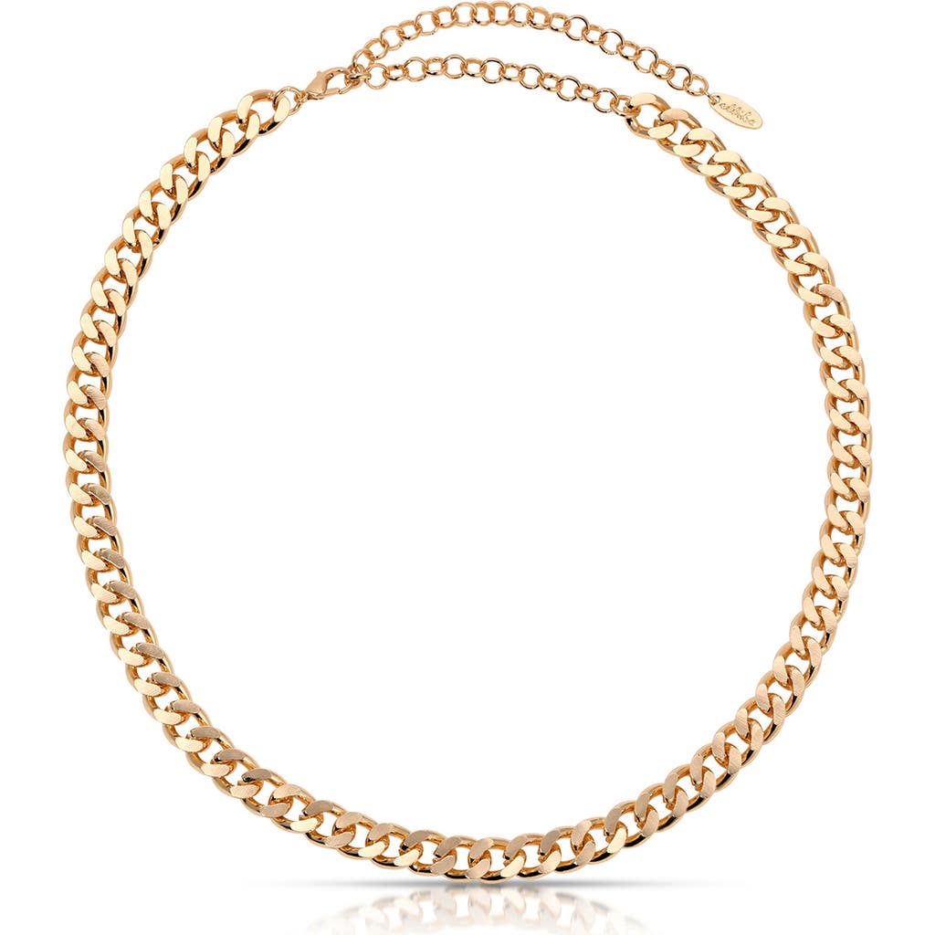 Ettika Flat Curb Chain Necklace In Gold
