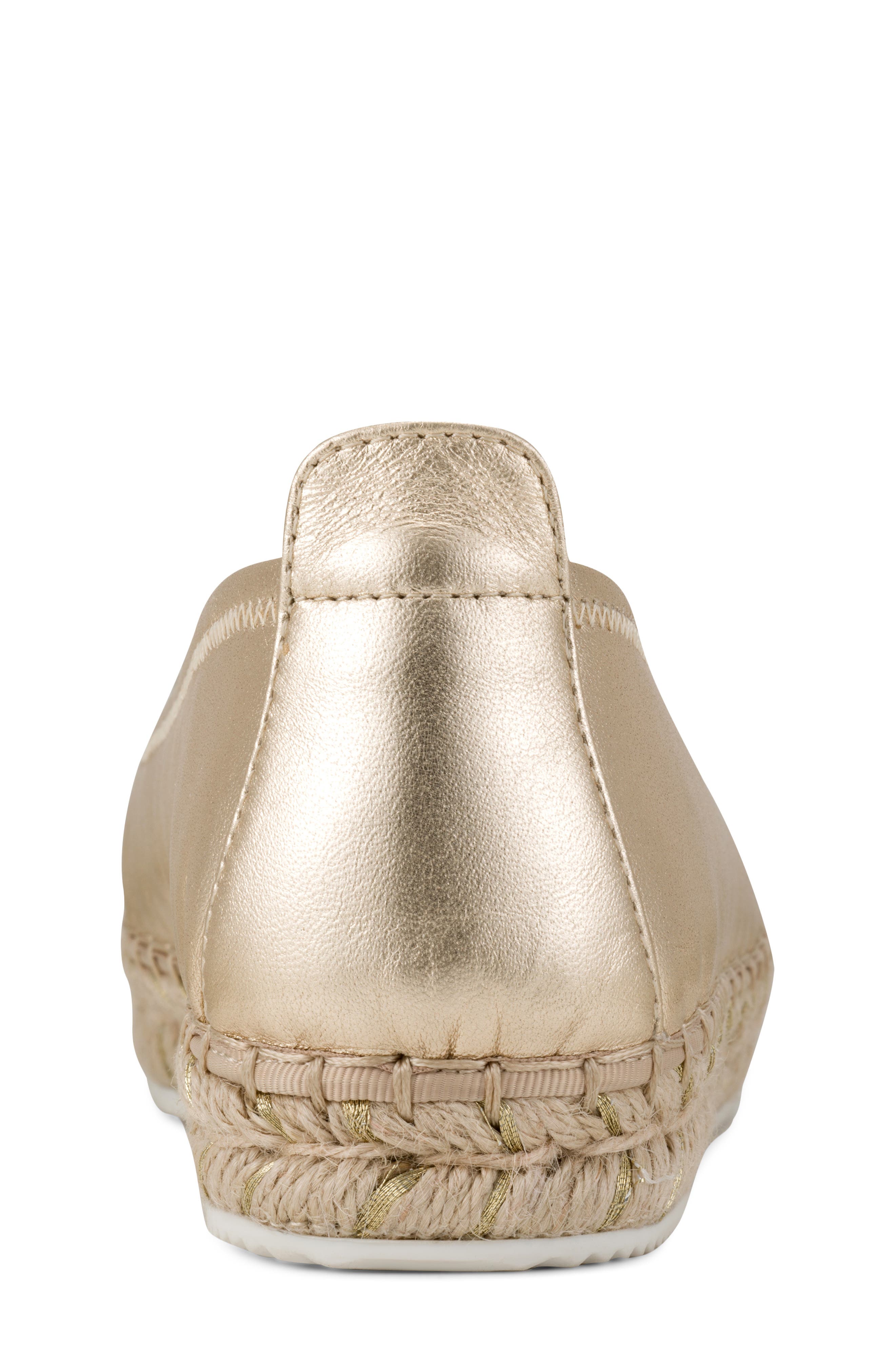 KARL LAGERFELD PARIS Michaela Macaron Espadrille Flat, Alternate, color, White Gold