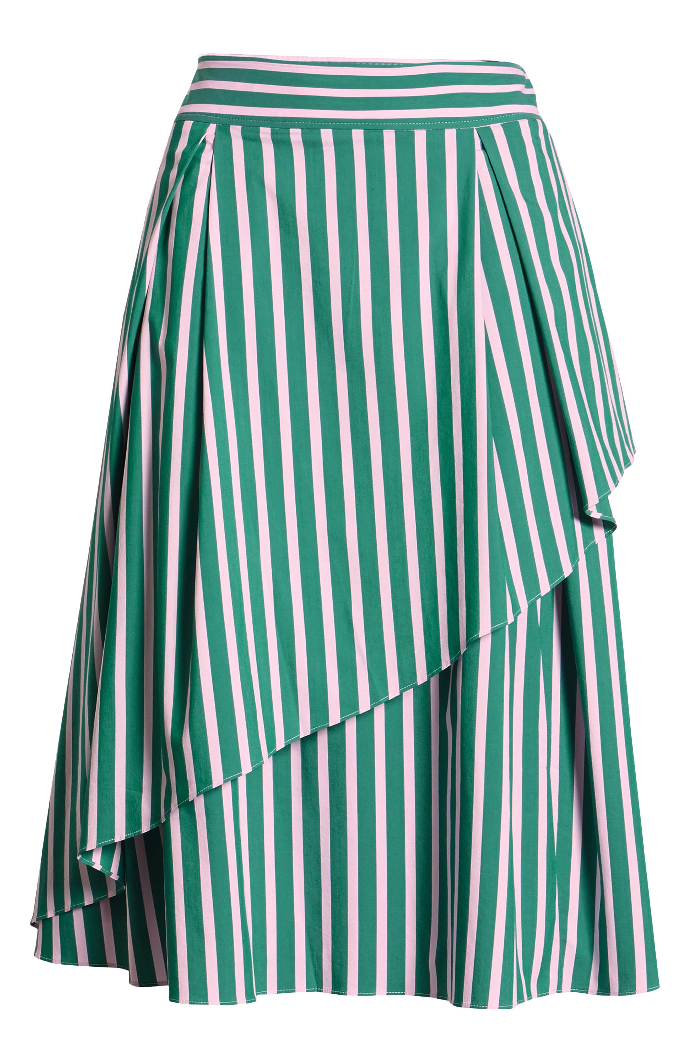 Halogen® x Atlantic-Pacific Stripe Asymmetrical Skirt (Women ...