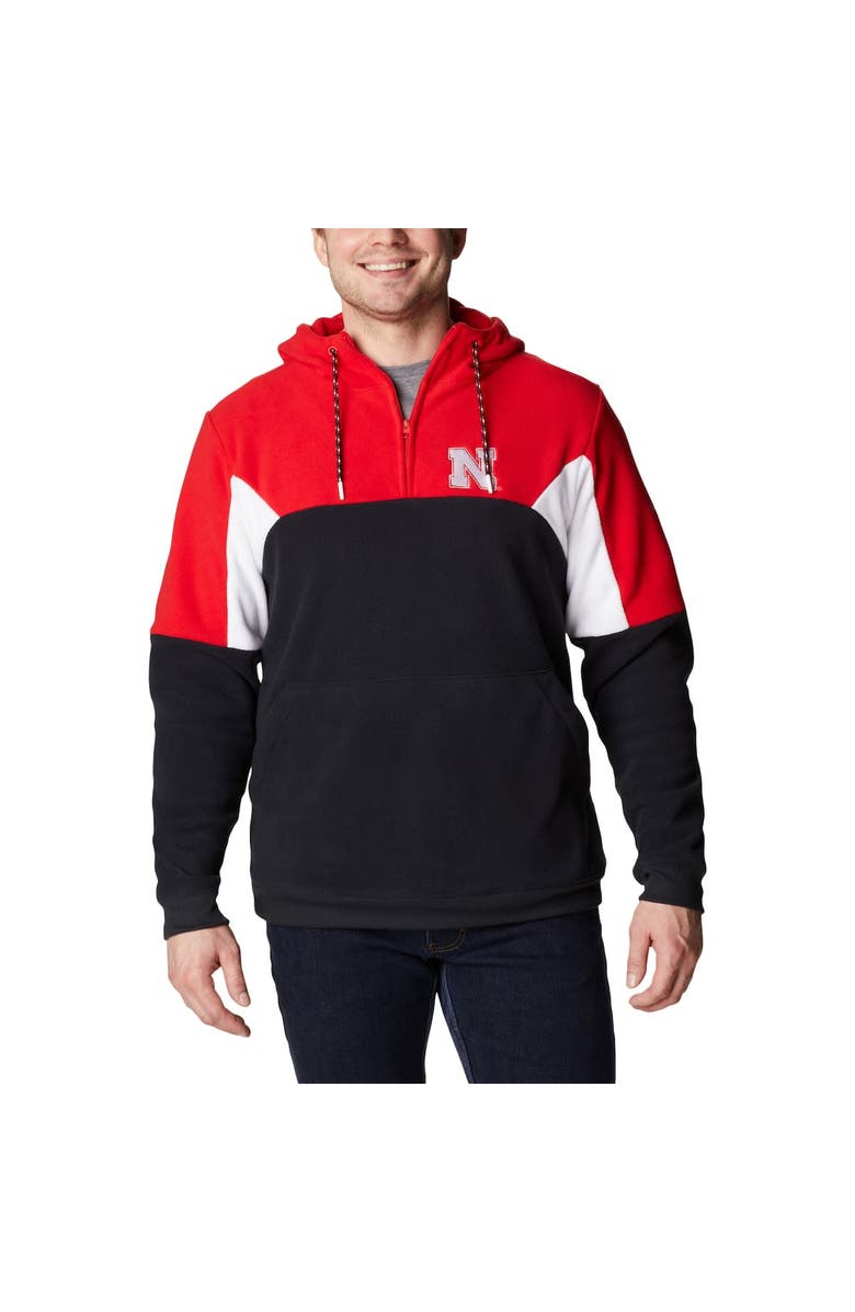 Columbia Men's Columbia Black Nebraska Huskers Lodge Quarter-Zip Hoodie, Main, color, Black