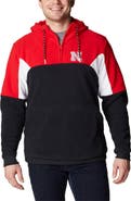 Columbia Men's Columbia Black Nebraska Huskers Lodge Quarter-Zip Hoodie