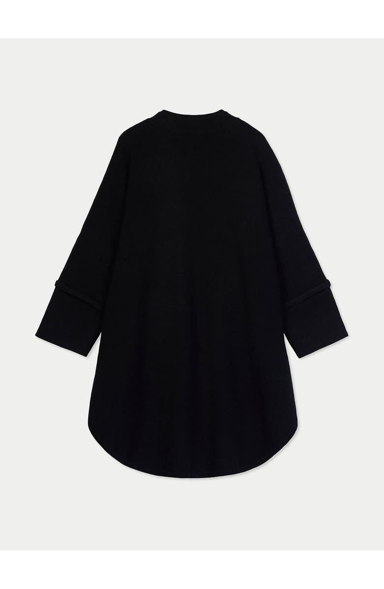 Gobi Cashmere Cashmere Button-Front Poncho, Alternate, color, Black
