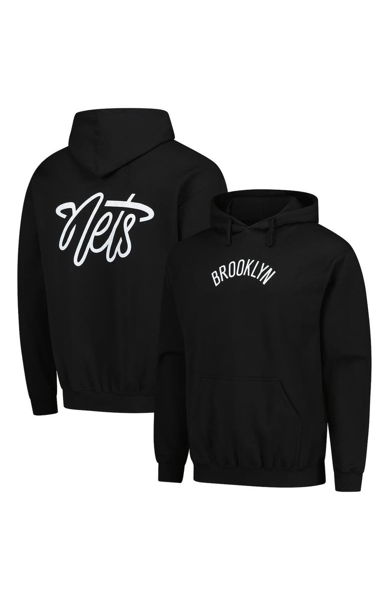 Stadium Essentials Unisex Stadium Essentials Black Brooklyn Nets Origins Script Hooded Sweatshirt, Main, color, Black