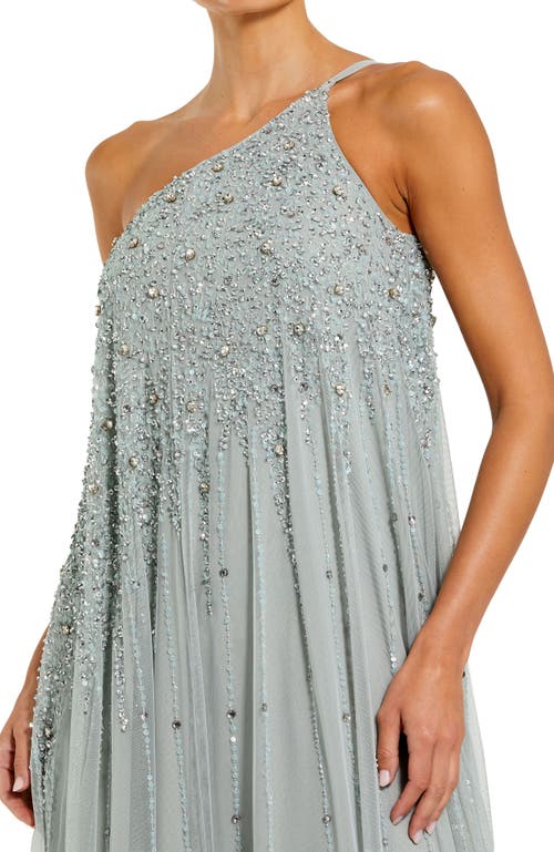 Mac Duggal One Shoulder Embellished Trapeze A Line Gown