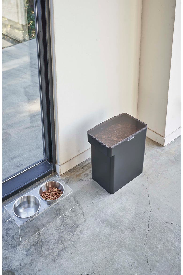 Large Airtight Pet Food Storage Bin, Alternate, color, BLACK