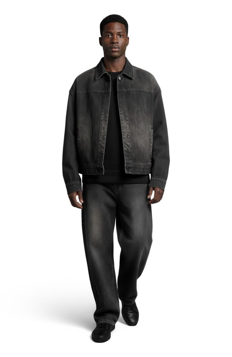 Blvck Gradient Denim Jacket, Alternate, color, Black