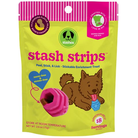 Stash Strips - Peanut Butter & Banana - 18ct Enrichment Dog Treats