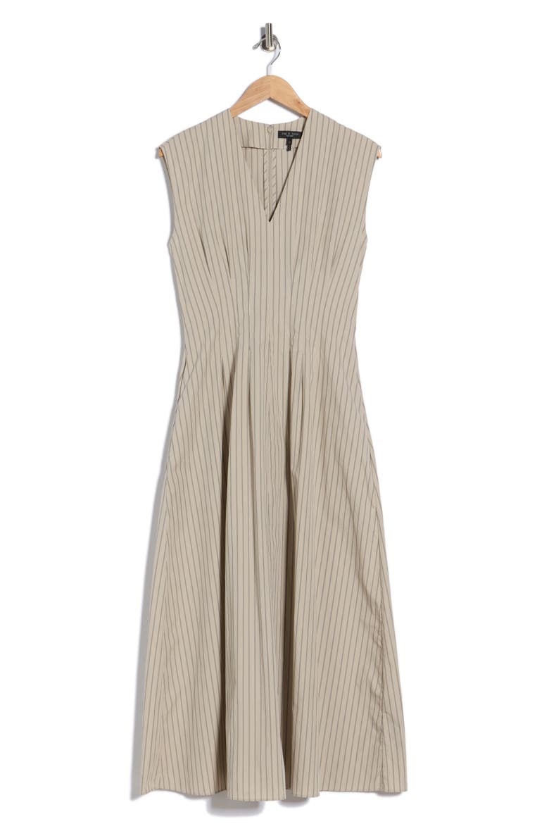 Isabella Stripe Sleeveless Maxi Dress, Alternate, color, SANDSTONE