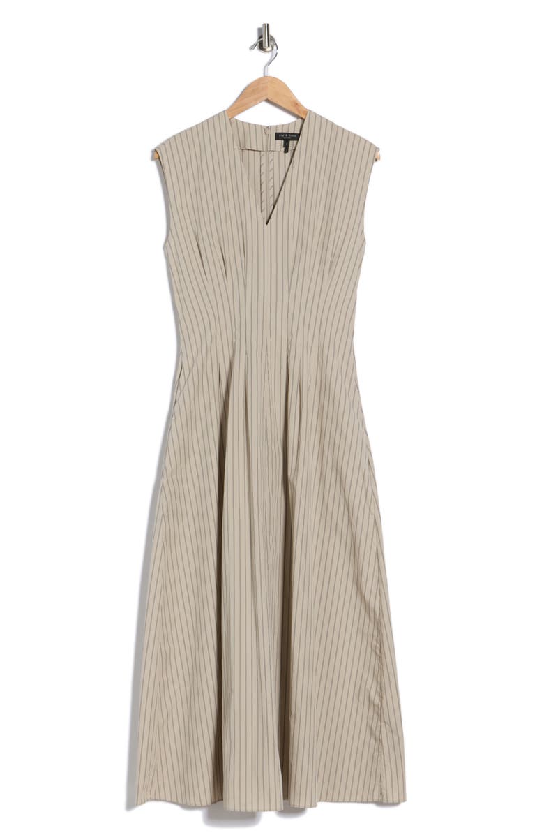 rag & bone Isabella Stripe Sleeveless Maxi Dress, Alternate, color, Sandstone