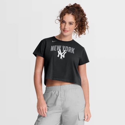 Women's Nike Black New York Yankees Mod Cropped T-Shirt