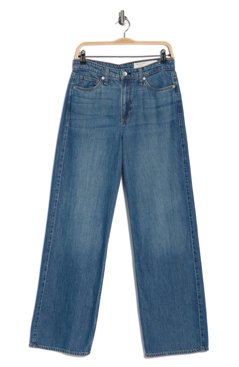 rag & bone Lori Mid Rise Wide Leg Jeans, Alternate, color, Covington