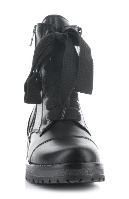 Bos. & Co. Paulie Waterproof Lace-up Bootie In Black Feel Leather