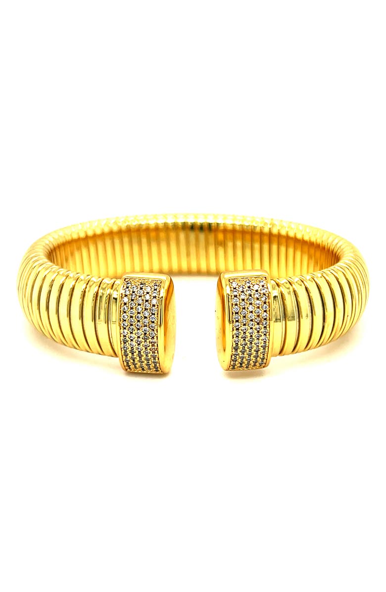 Juvell Pavé Cuff Bracelet, Main, color, Yellow