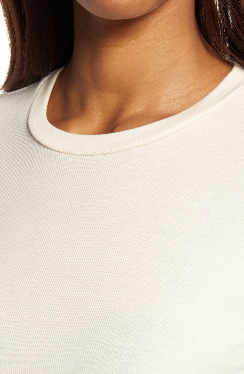 AG Women's Gray Boy Ribbed T-Shirt, Alternate, color, 