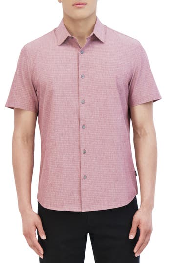Shop Dkny Sportswear Ezra Short Sleeve Button-up Shirt