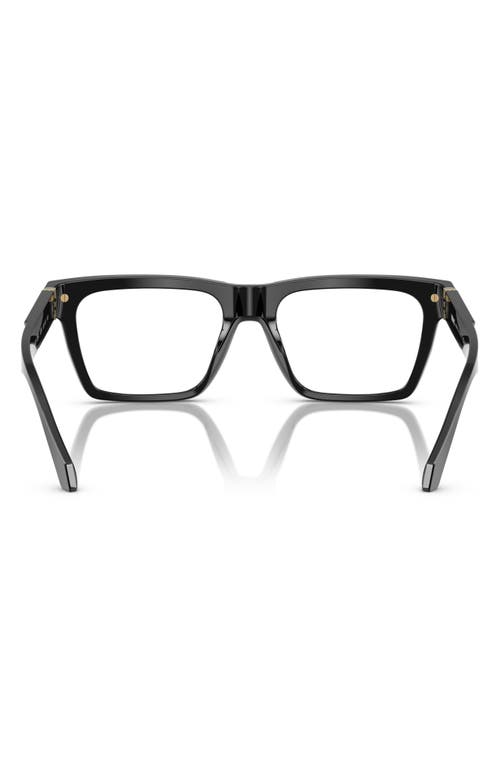 Versace 55mm Rectangle Optical Glasses In Black
