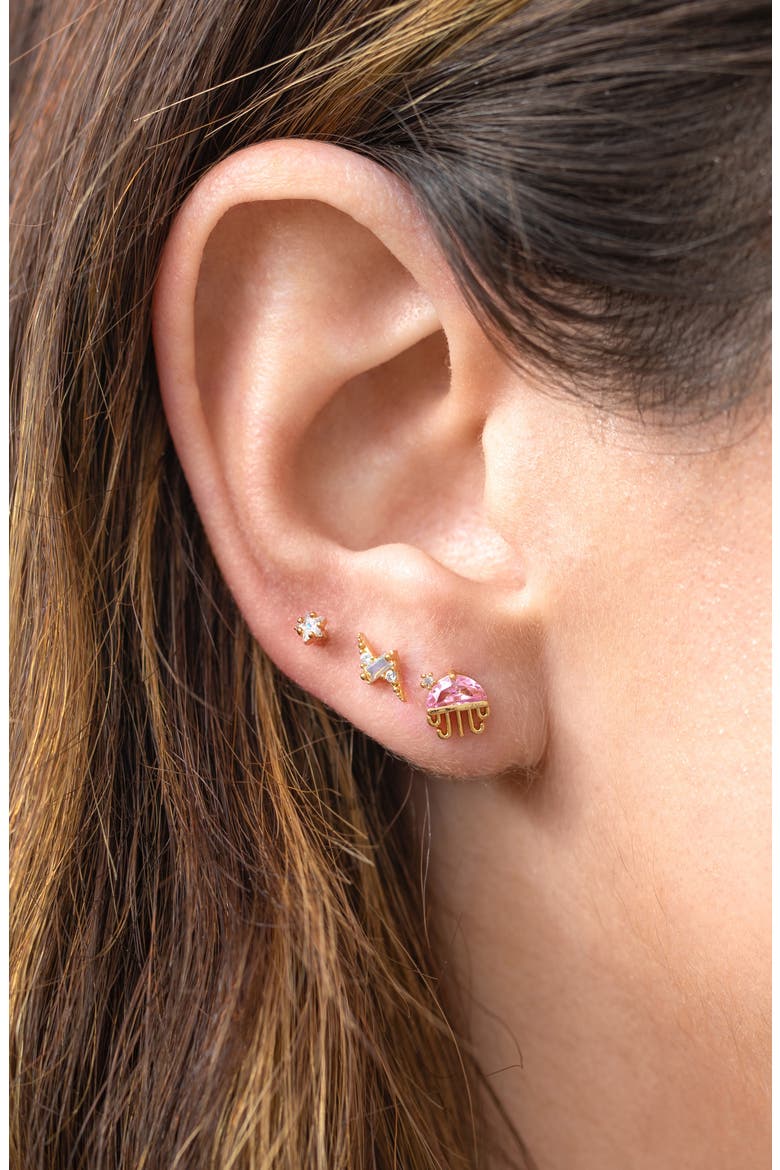 Teeniest Brightest Star Piercing Style Single Stud Earring, Alternate, color, GOLD