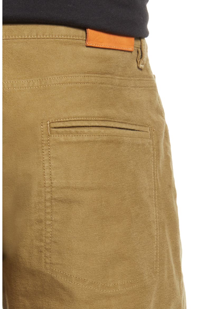 Moleskin Slim Fit Five Pocket Pants, Alternate, color, OLIVE
