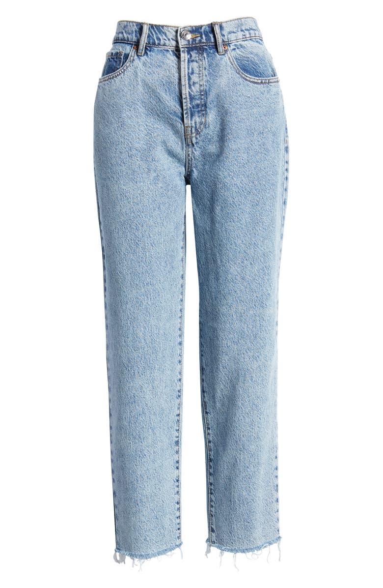 PacSun Pacific Sunwear High Waist Raw Hem Straight Leg Jeans ...