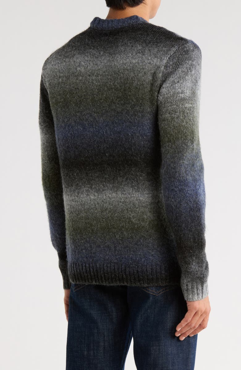 Lucky Brand Crewneck Ombré Sweater, Alternate, color, Grey/ Multi Stripe