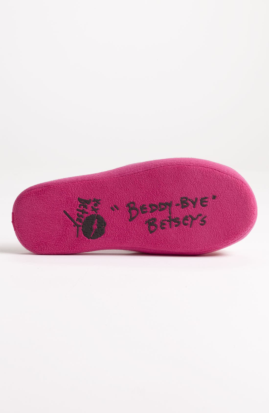 Betsey Johnson 'I Heart Slippers' Peep Toe Mule, Alternate, color, 