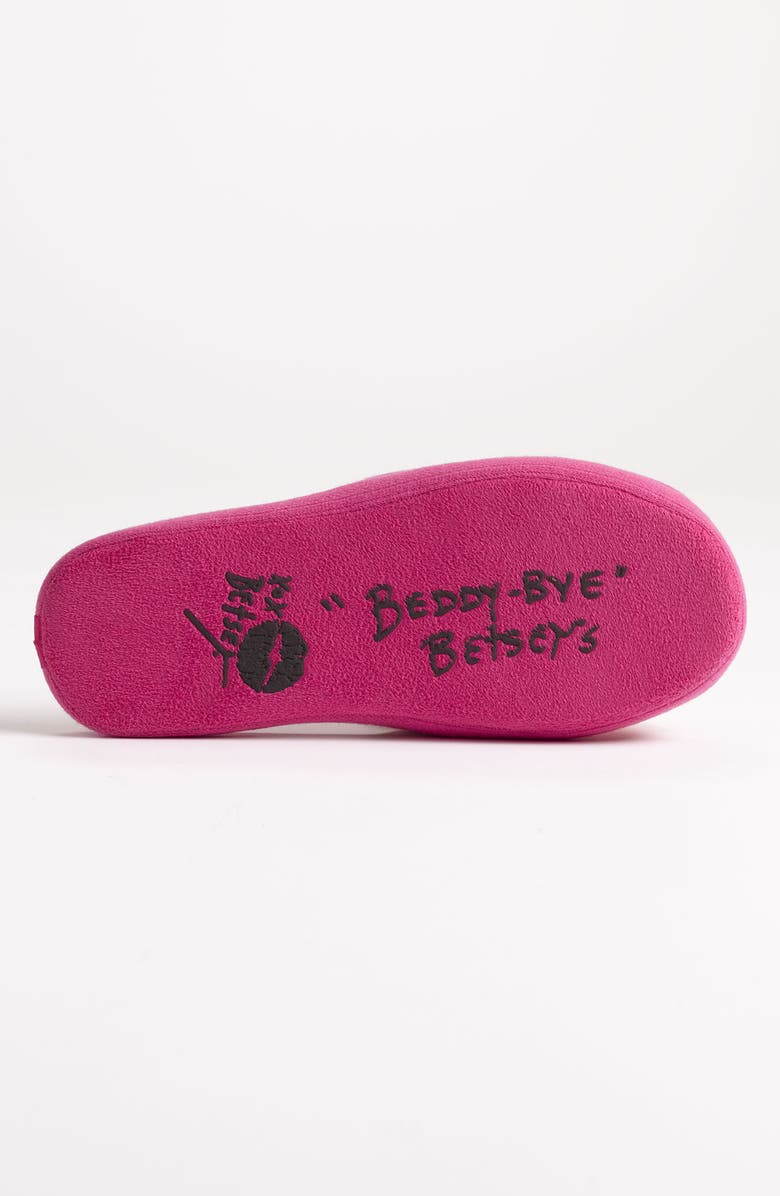 Betsey Johnson 'I Heart Slippers' Peep Toe Mule, Alternate, color,