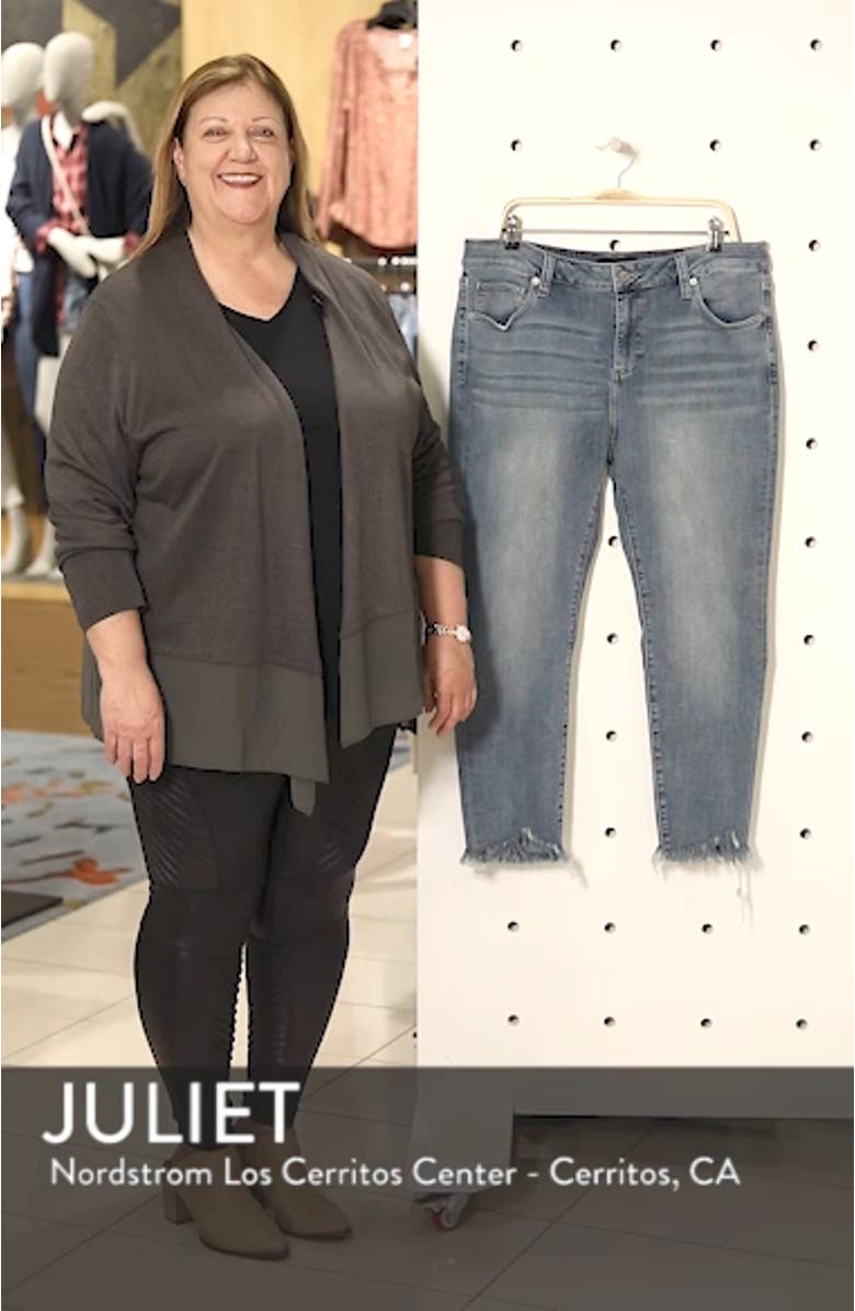 Ginger Fringed Hem Skinny Jeans, sales video thumbnail