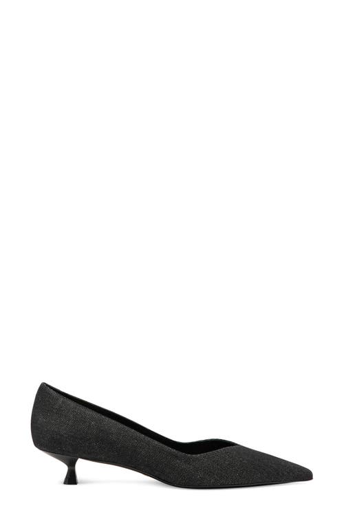 Stuart Weitzman Eva Kitten Heel Pointed Toe Pump In Black