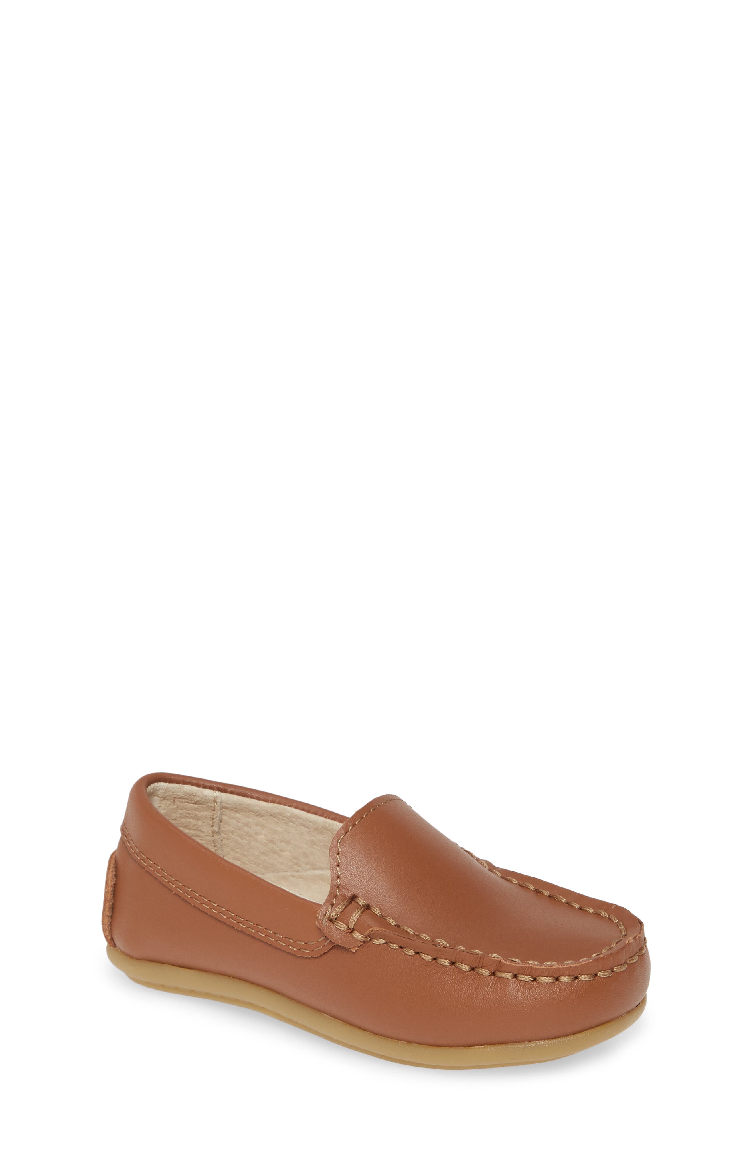 Footmates Brooklyn Moc Toe Loafer, Main, color, Chestnut