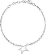 SPHERA MILANO Star Charm Paper Clip Chain Bracelet