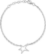 SPHERA MILANO Star Charm Paper Clip Chain Bracelet