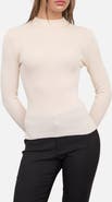 Blu Pepper Mock Neck Long Sleeve Sweater Knit Top