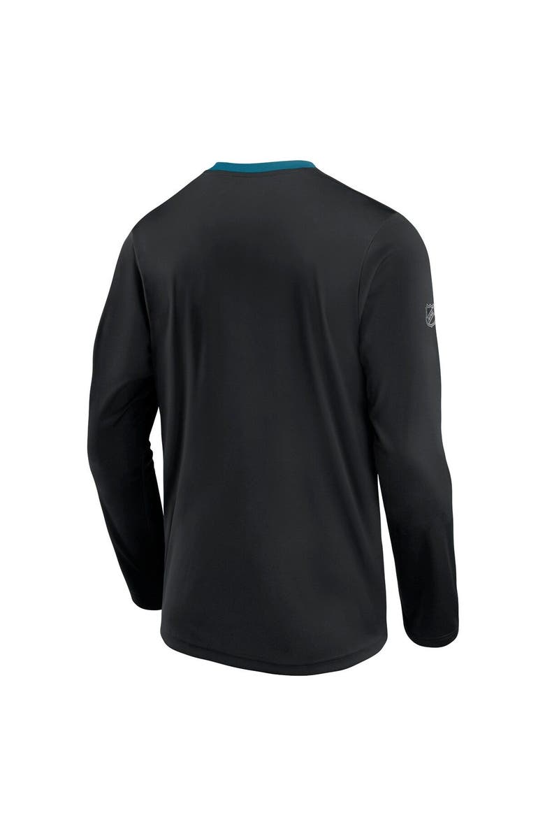 FANATICS Men's Fanatics Branded Black San Jose Sharks Authentic Pro Locker Room Long Sleeve T-Shirt, Alternate, color,