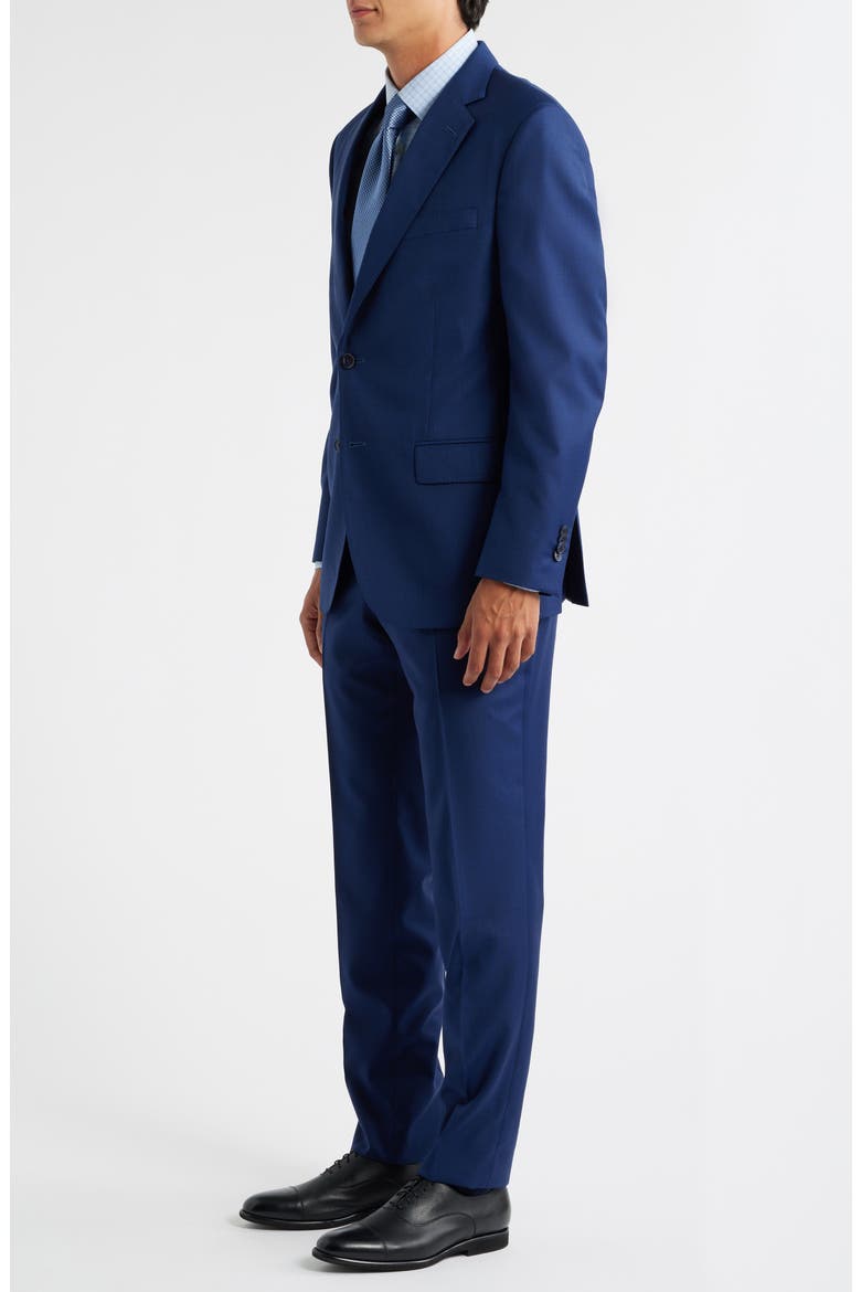 Hartford Classic Fit Blue Microtexture Wool Suit, Alternate, color, BLUE