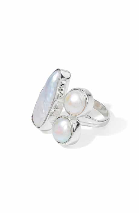Triple Cultured Freshwater Pearl Statement Ring