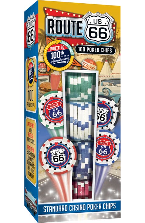 Route 66 100 Piece Poker Chips