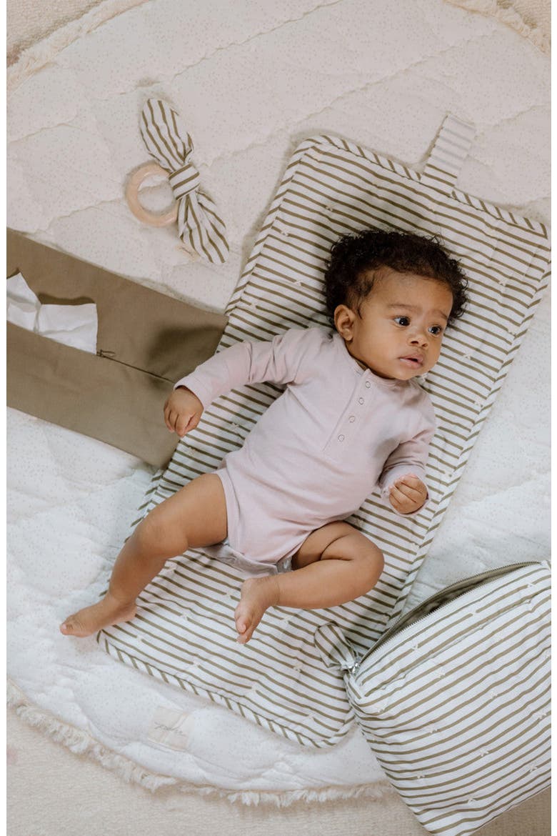 Essentials Long Sleeve Organic Cotton Bodysuit, Alternate, color, PALE PINK