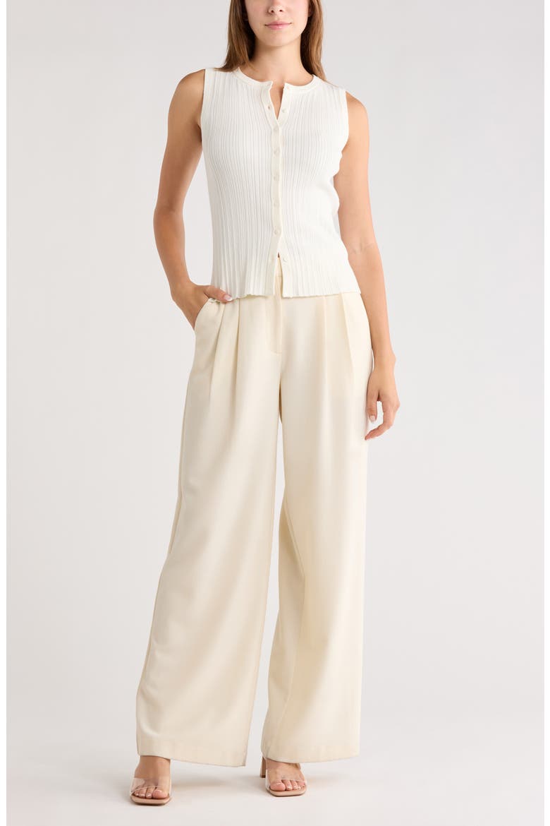 Variegated Rib Sweater Tank, Main, color, IVORY