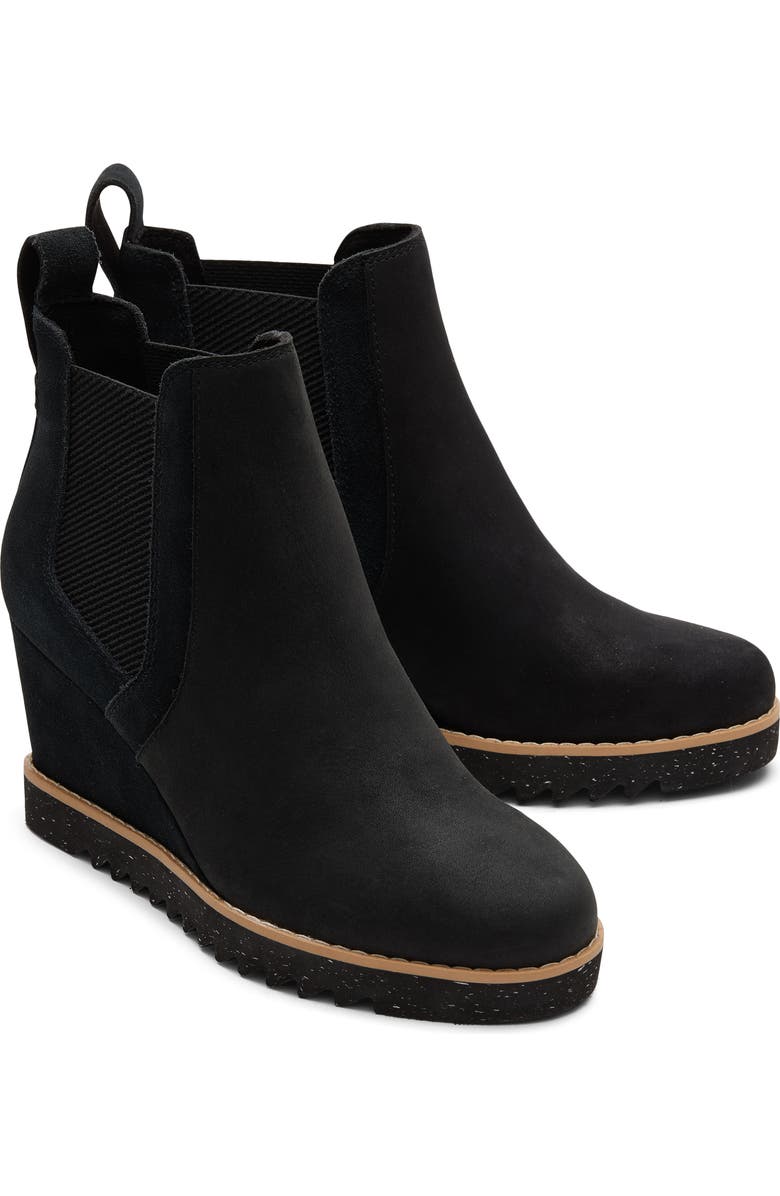 TOMS Maddie Wedge Bootie, Main, color, Black