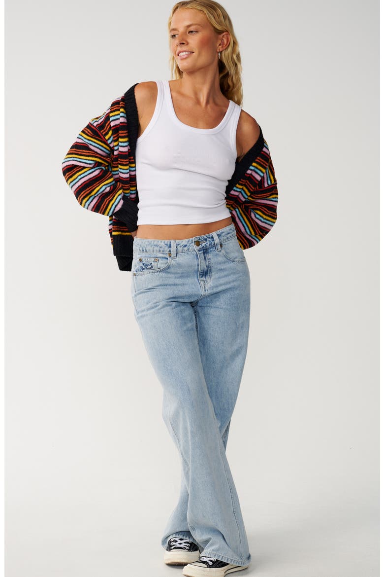 Surf Revival Jacquard Cardigan, Alternate, color, BLACK/ MULTI