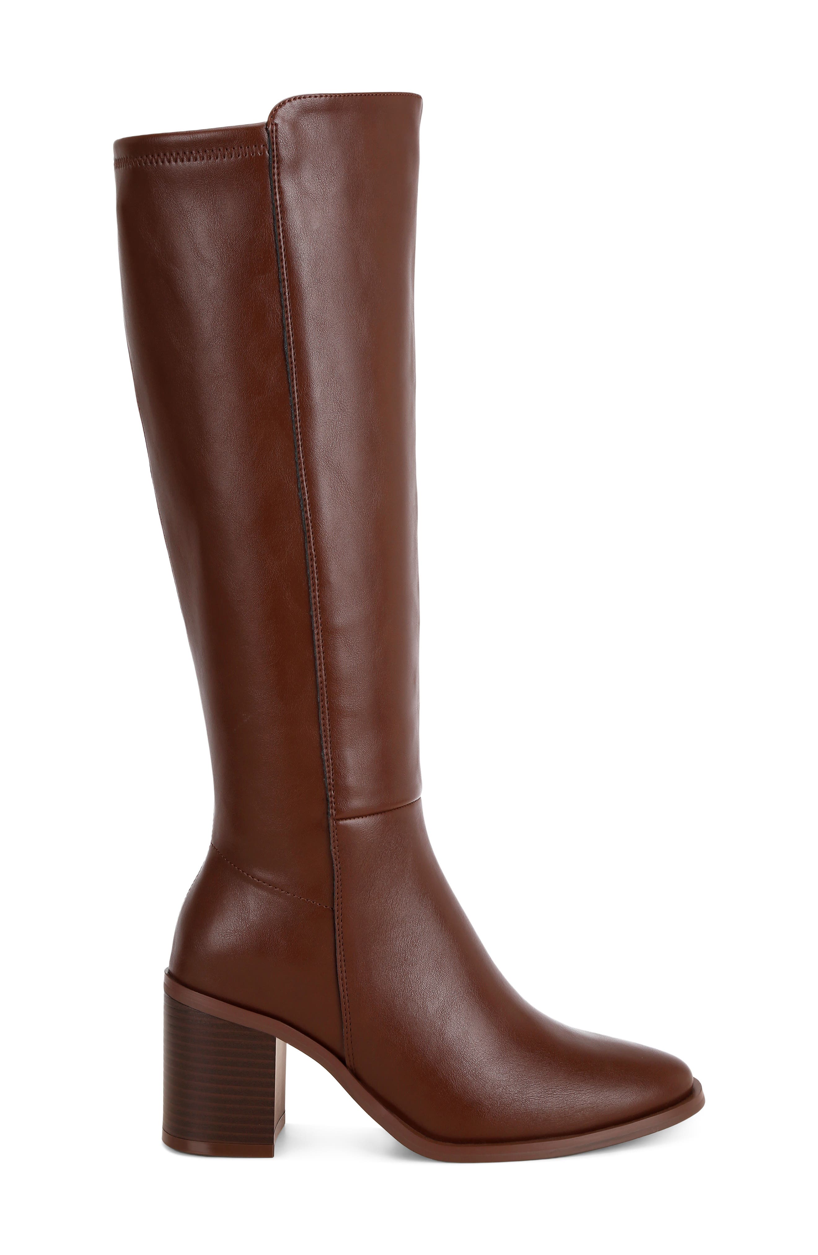 Sajama Leather Knee High Boot, Alternate, color, BROWN SMOOTH