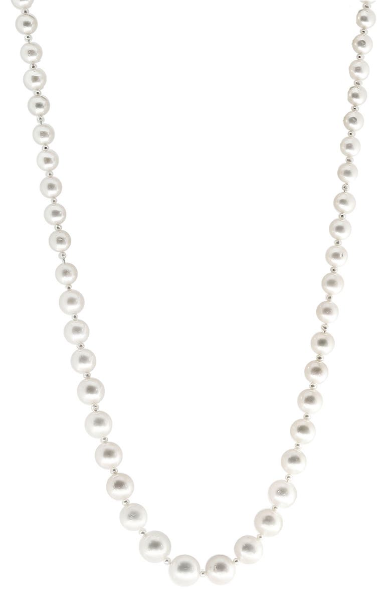EFFY White Graduated Freshwater Pearl Necklace, Main, color, 