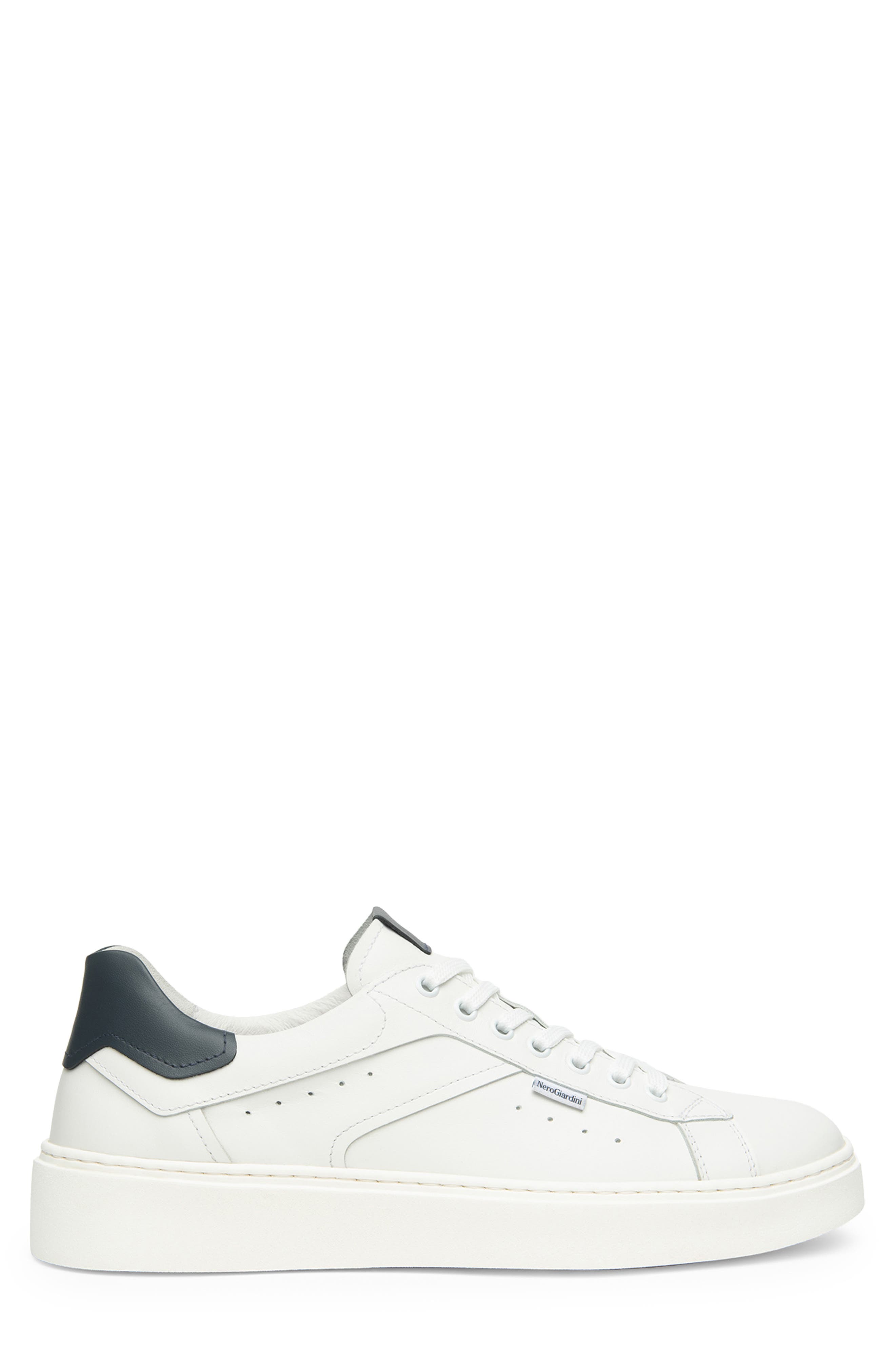 NeroGiardini Low Top Sneaker, Alternate, color, White
