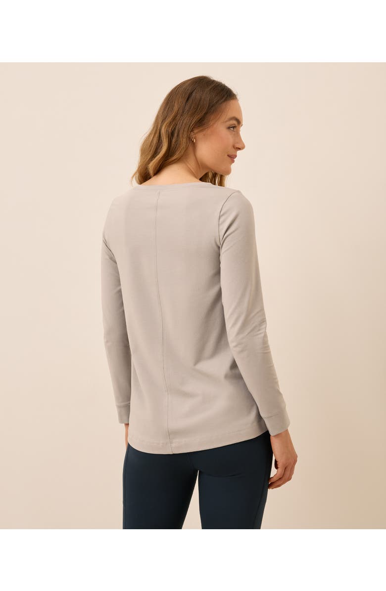 Pact Luxe Stretch Jersey Swing Long Sleeve Tee, Alternate, color, Midnight Blue