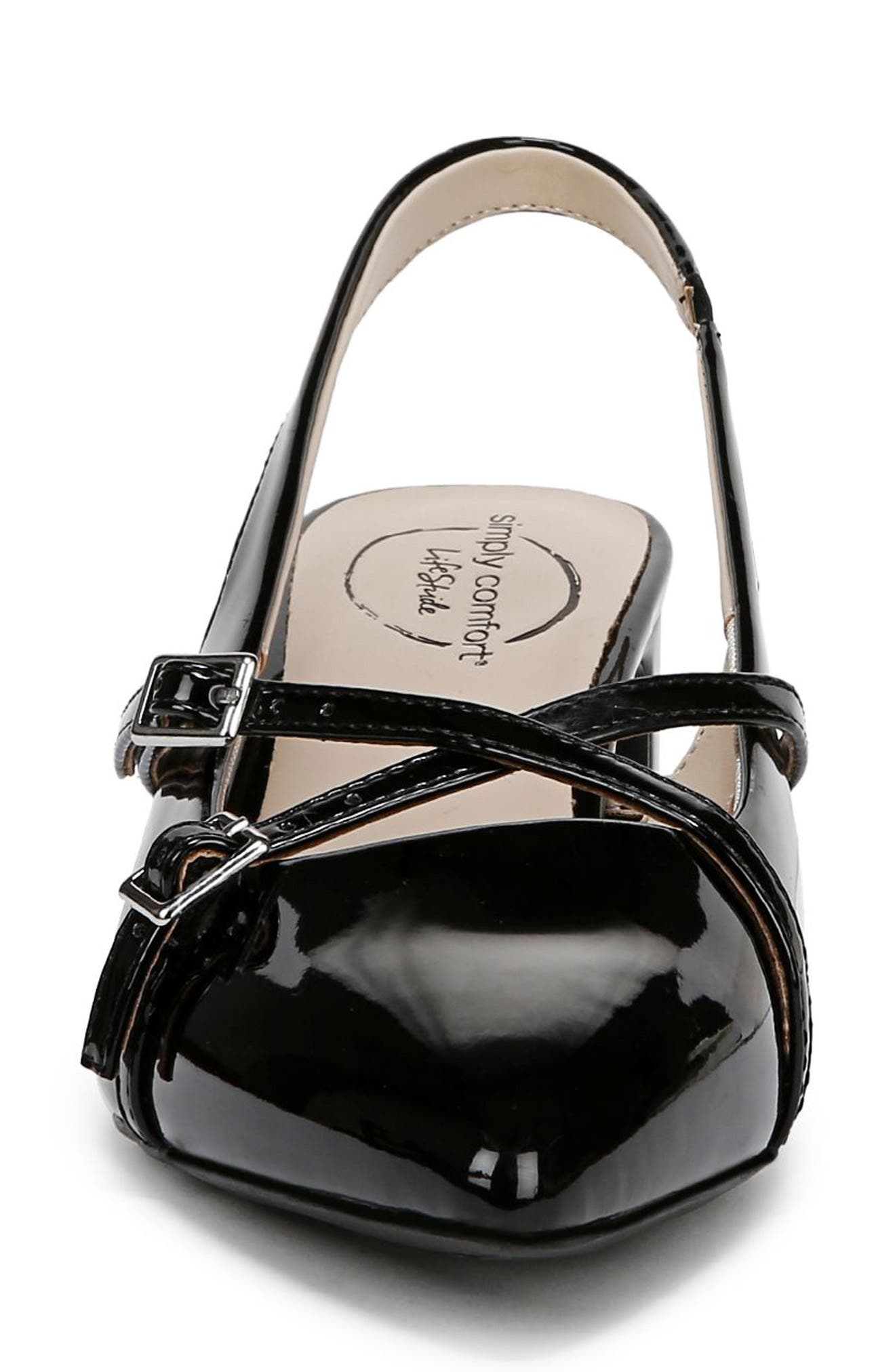 LifeStride Melissa Pointed Toe Slingback Pump, Alternate, color, Black